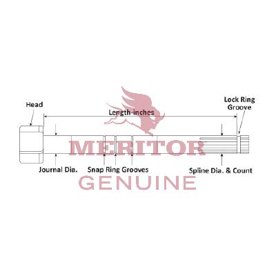 Air Brake Camshaft Meritor 2210Y6005