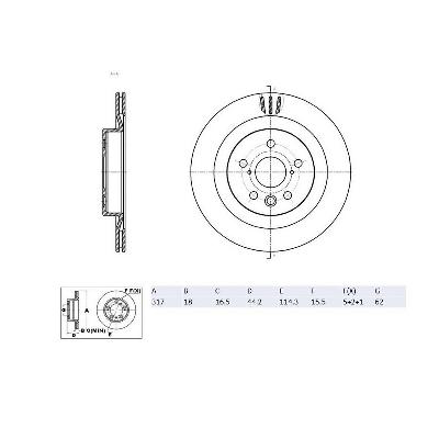 Disc Brake Rotor Perfect Stop PS4422984HC