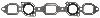 Intake and Exhaust Manifolds Combination Gasket MAHLE MS15208