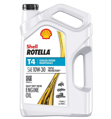 Shell Rotella T4 Triple Protection 10W-30 Diesel Motor Oil, Gallon